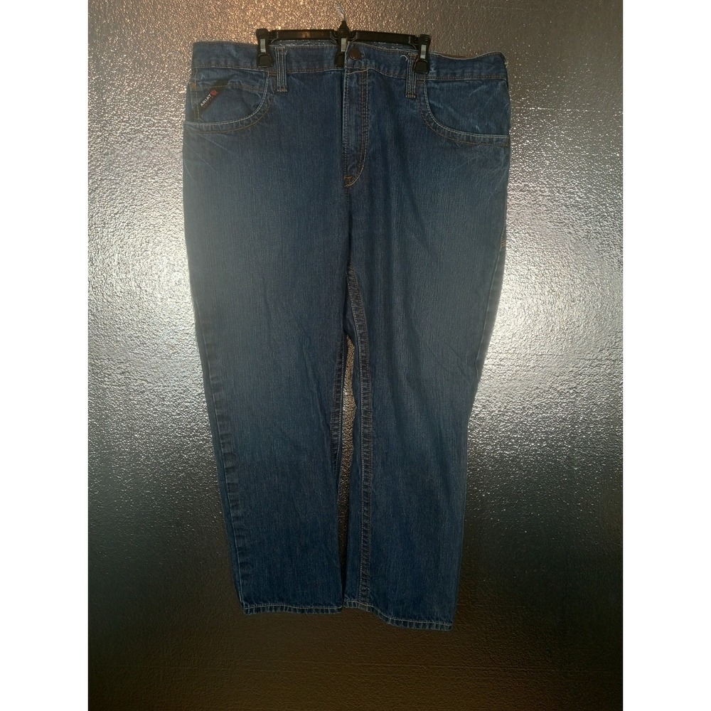 Ariat FR M3 Loose Straight Jeans Mens 40x30 Blue Flame Resistant Work Denim
